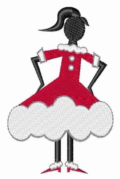 Picture of Xmas Girl Machine Embroidery Design