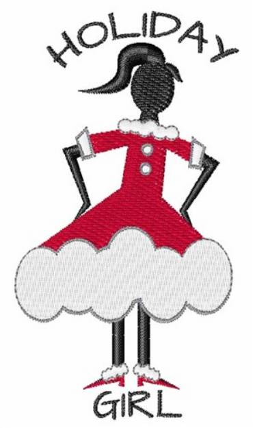 Picture of Holdiay Girl Machine Embroidery Design