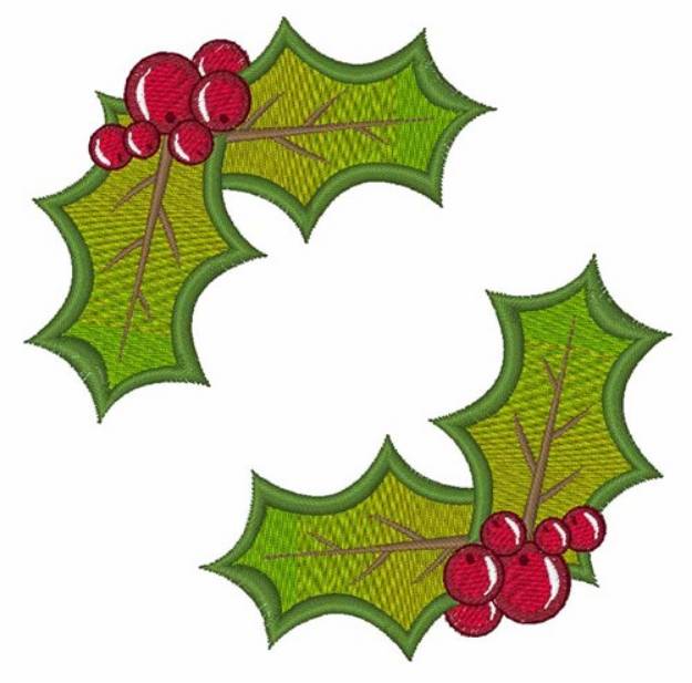 Picture of Xmas Holly Machine Embroidery Design