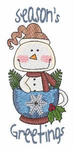 Picture of Seasons Greetings Machine Embroidery Design