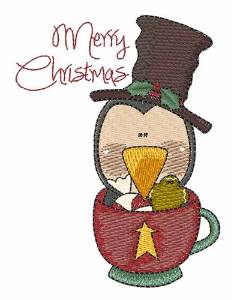 Picture of Christmas Penguin Machine Embroidery Design