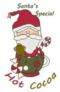 Picture of Santa Cocoa Machine Embroidery Design