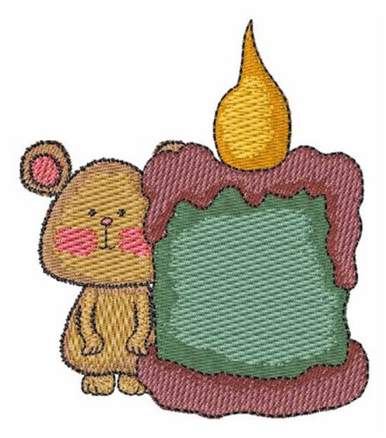 Picture of Candle Mouse Machine Embroidery Design