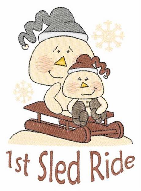 Picture of 1st Sled Ride Machine Embroidery Design