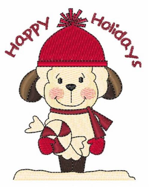 Picture of Happy Holidays Machine Embroidery Design