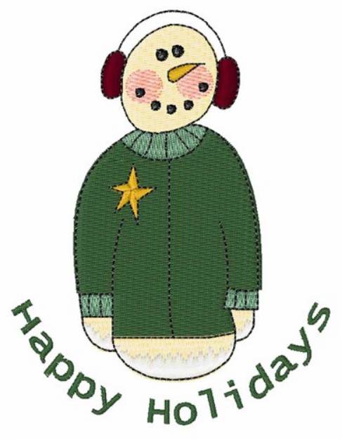 Picture of Holiday Snowman Machine Embroidery Design