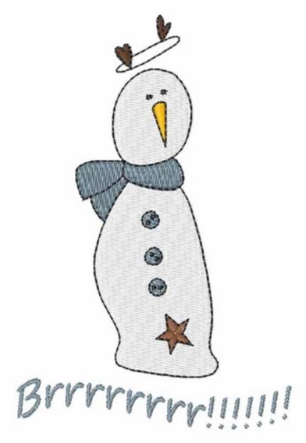 Picture of Brrrr Snowman Machine Embroidery Design