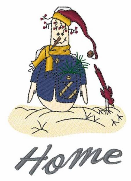 Picture of Home Snowman Machine Embroidery Design