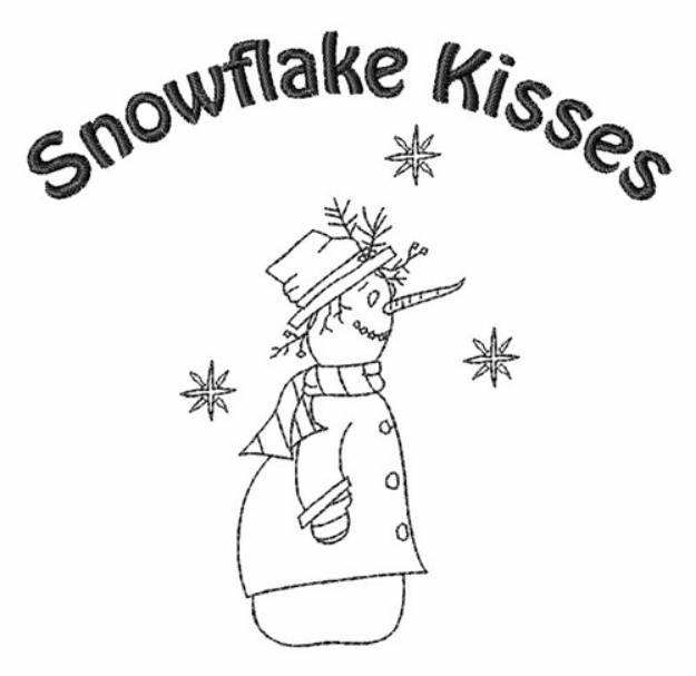 Picture of Snowman Outline Machine Embroidery Design