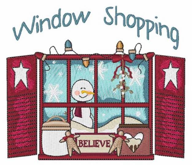 Picture of Window Shopping Machine Embroidery Design