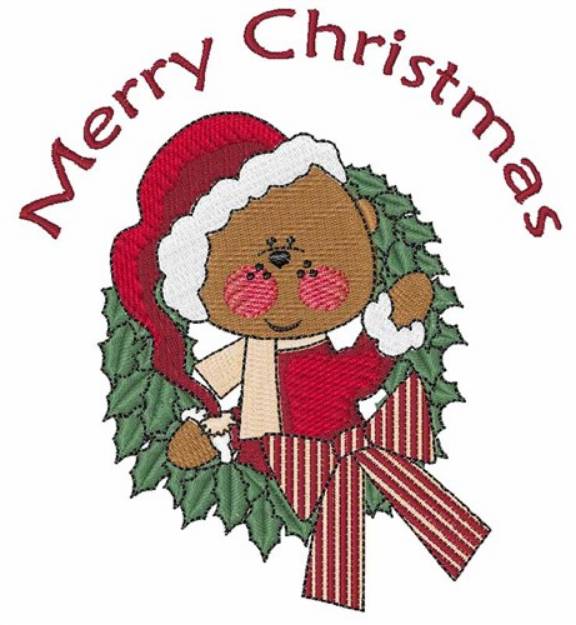 Picture of Christmas Teddy Machine Embroidery Design