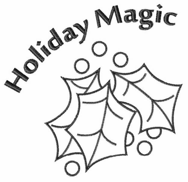 Picture of Hoilday Magic Outline Machine Embroidery Design