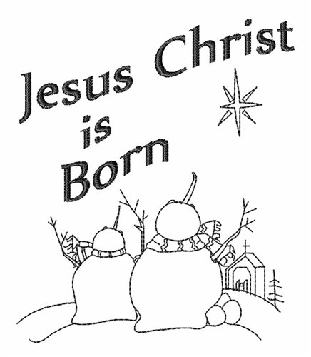 Christ Is Born Machine Embroidery Design