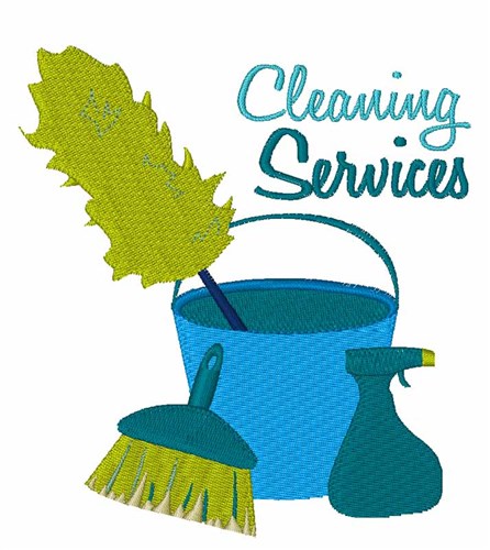 Cleaning Servies Machine Embroidery Design