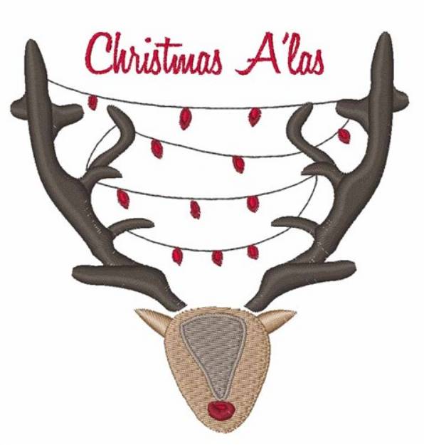 Picture of Christmas Alas Machine Embroidery Design