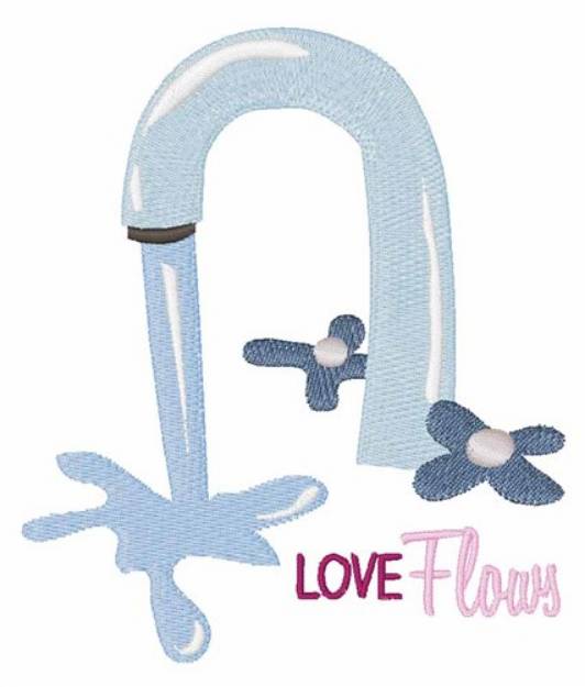 Picture of Love Flows Machine Embroidery Design