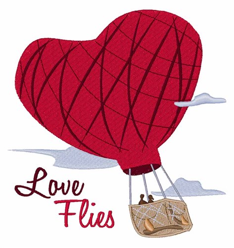 Love Flies Machine Embroidery Design