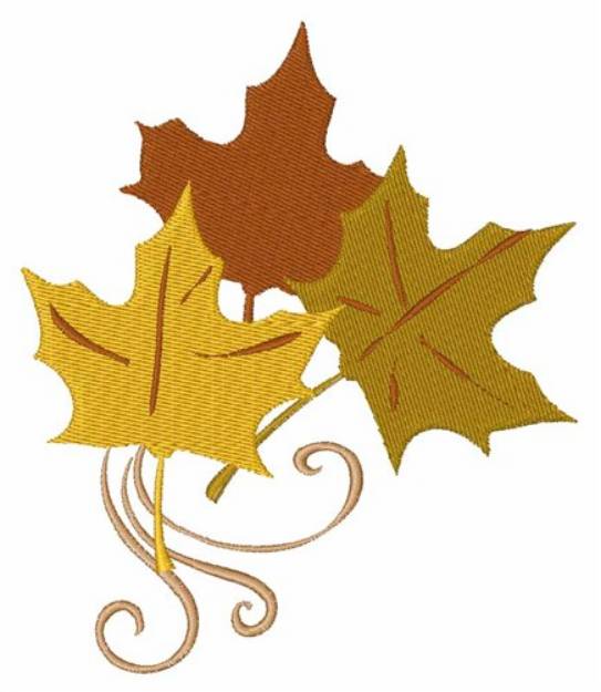 Picture of Fall Leaves Machine Embroidery Design