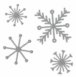 Picture of Snowflakes Machine Embroidery Design