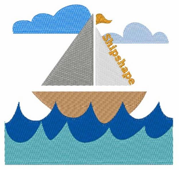 Picture of Ship Shape Machine Embroidery Design