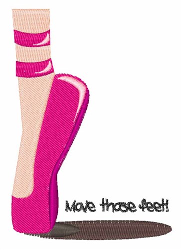 Move Those Feet Machine Embroidery Design