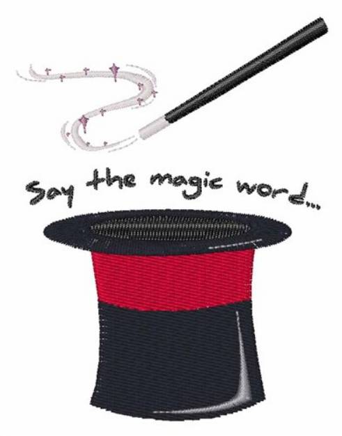 Picture of Magic Word Machine Embroidery Design