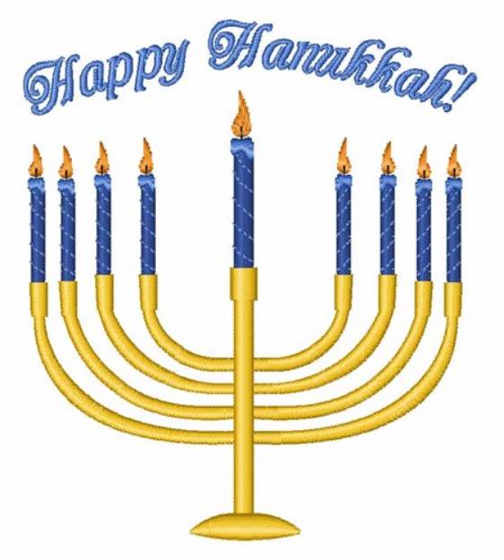 Picture of Happy Hanukkah Machine Embroidery Design