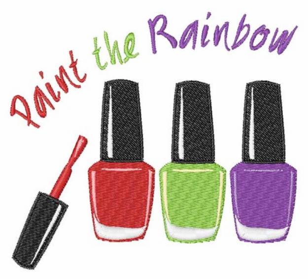 Picture of Paint The Rainbow Machine Embroidery Design