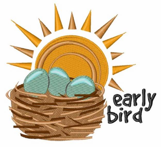 Picture of Early Bird Machine Embroidery Design