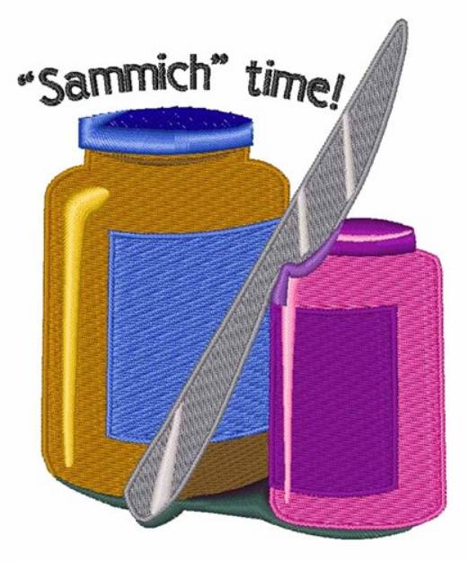 Picture of Sammich Time Machine Embroidery Design