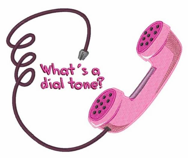 Picture of A Dial Tone Machine Embroidery Design