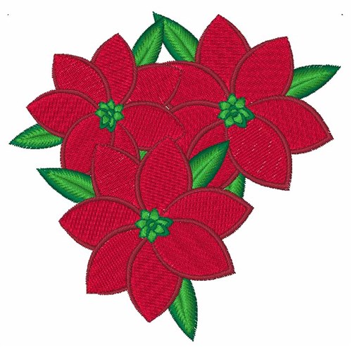 Poinsettias Machine Embroidery Design