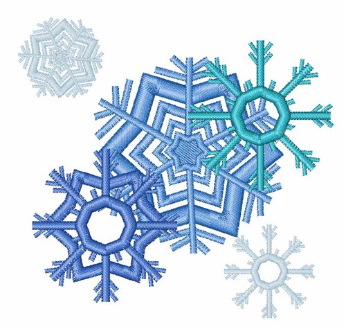 Snow Flakes Machine Embroidery Design
