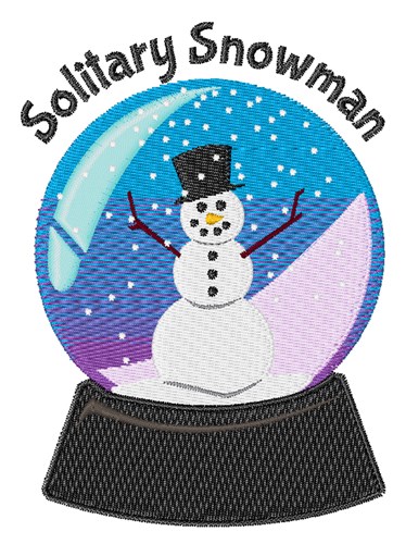 Solitary Snowman Machine Embroidery Design