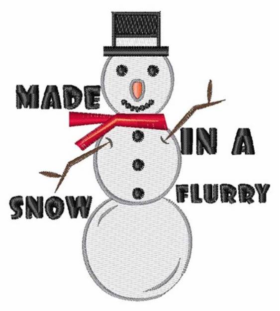 Picture of A Snow Flurry Machine Embroidery Design