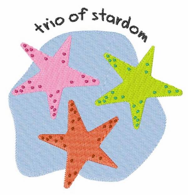 Picture of Trio Of Stardom Machine Embroidery Design