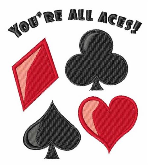 Picture of Youre All Aces Machine Embroidery Design