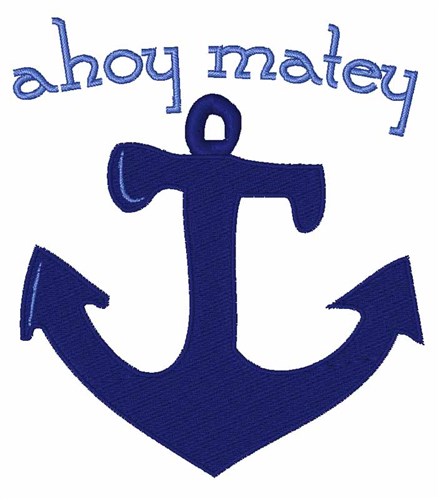 Ahoy Matey Machine Embroidery Design