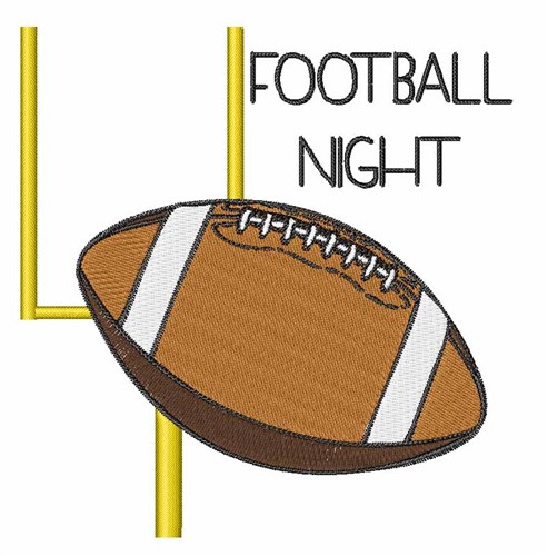 Football Night Machine Embroidery Design