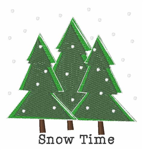 Snow Time Machine Embroidery Design