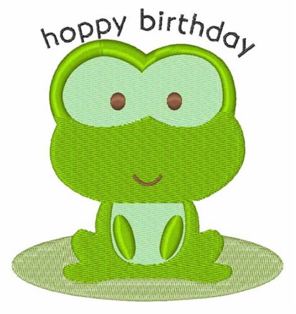 Picture of Hoppy Birthday Machine Embroidery Design