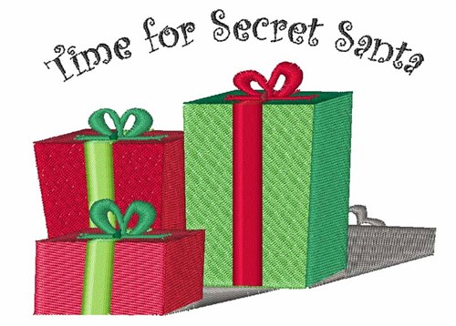 Secret Santa Machine Embroidery Design