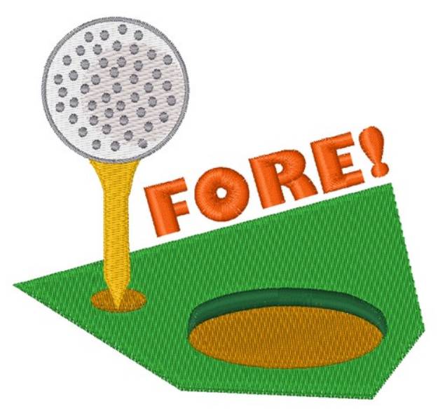 Picture of Fore! Machine Embroidery Design