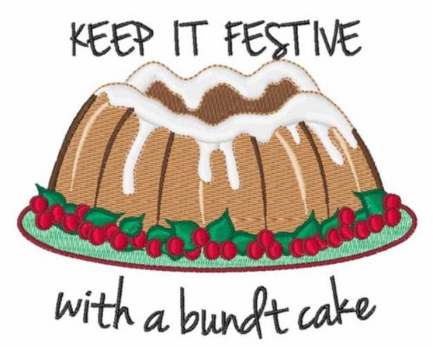 Picture of A Bundt Cake Machine Embroidery Design