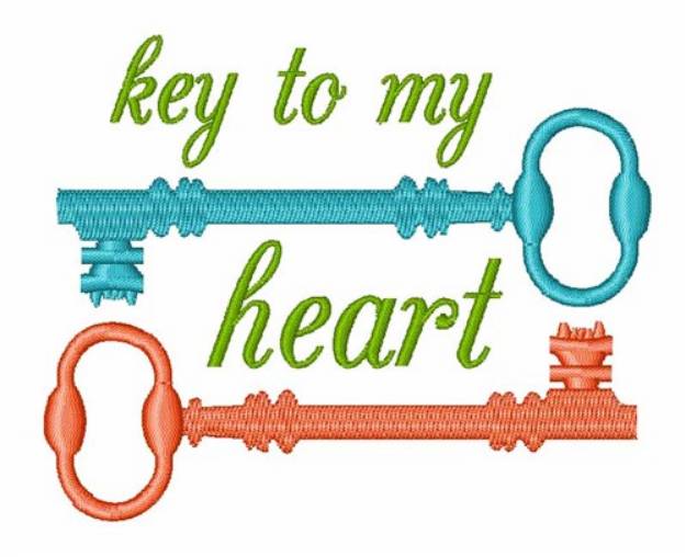 Picture of Key To Heart Machine Embroidery Design