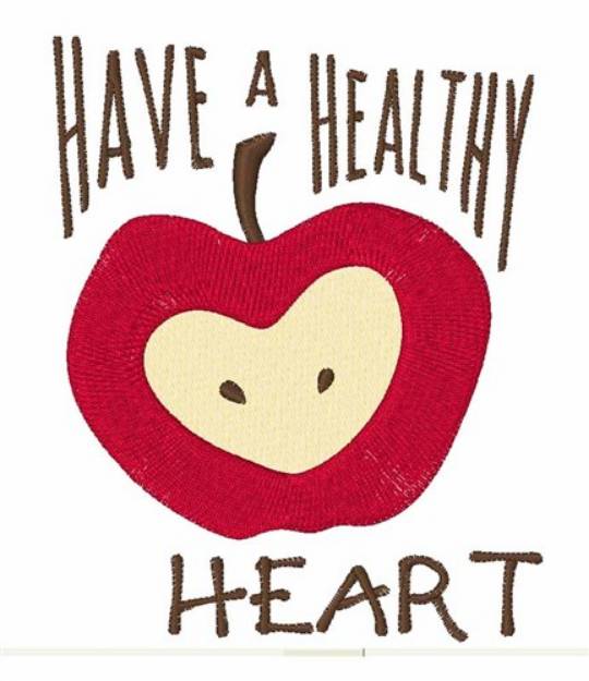 Picture of Heathy Heart  Machine Embroidery Design