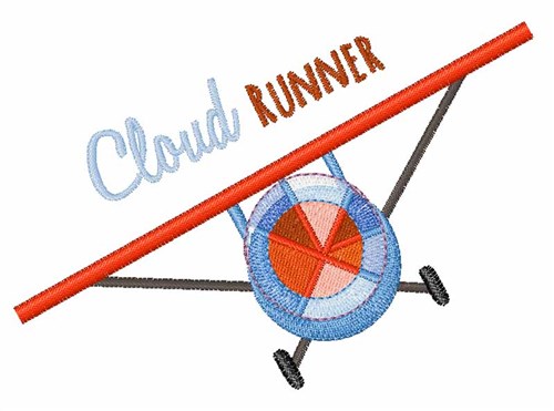 Cloud Runner Machine Embroidery Design