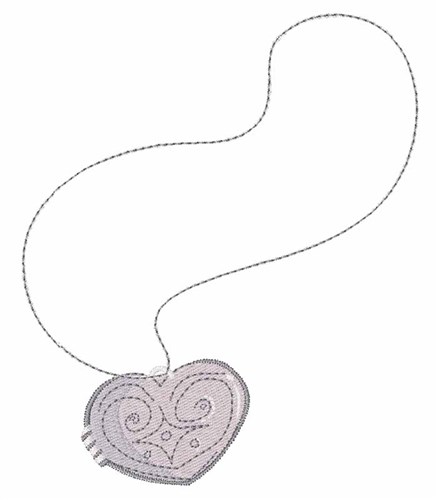 Heart Locket Machine Embroidery Design