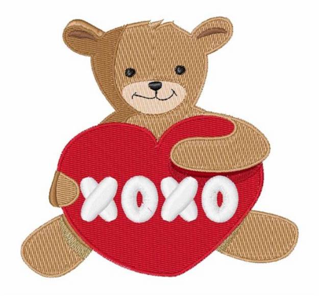 Picture of Teddy xoxo Machine Embroidery Design