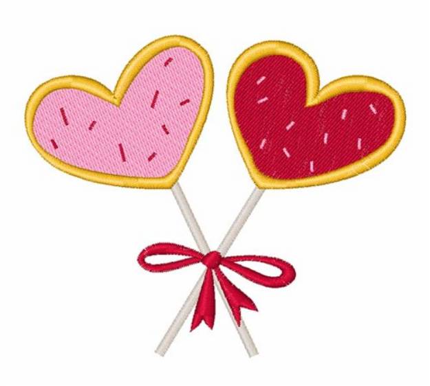 Picture of Heart Lollipop Machine Embroidery Design